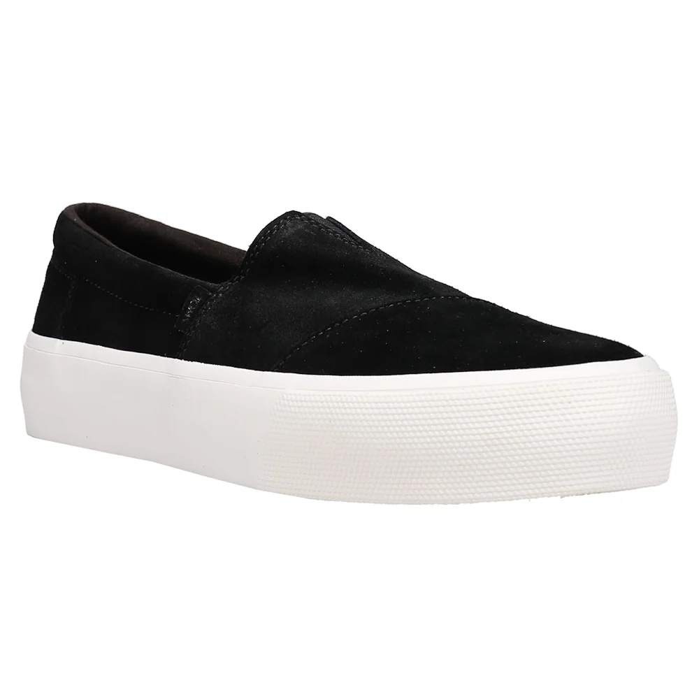 TOMS Alp Fenix Platform Slip On Sneakers Black Suede Womens 6.5 10019817